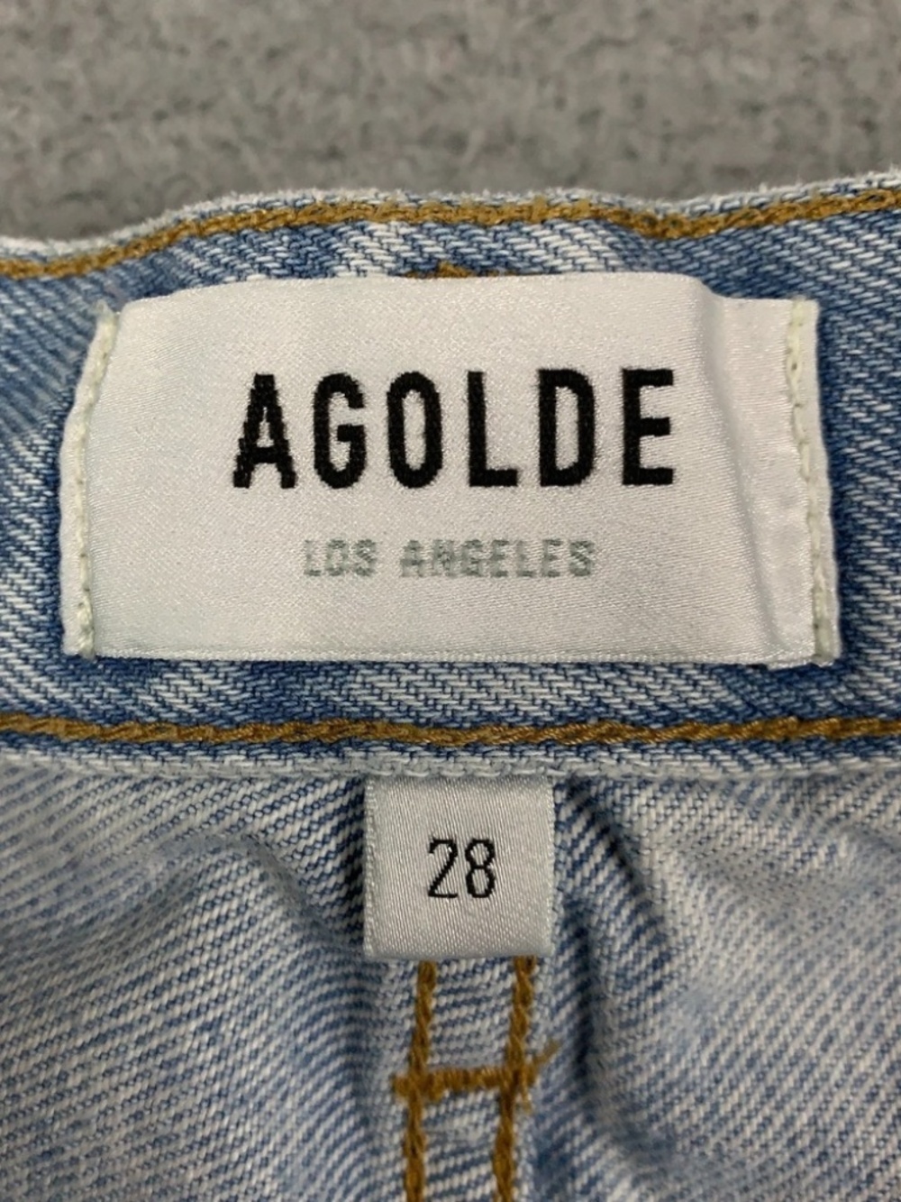Agolde Dee Jean Shorts Women's 28 Jinx Light Wash Distressed High Rise Cut Off - Picture 4 of 7